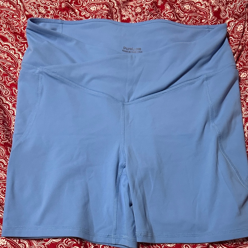 Fabletics Light Blue Bike Shorts